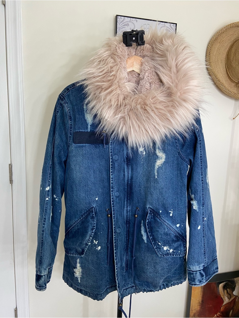 Avec Les Filles Taupe Faux Fur Coat